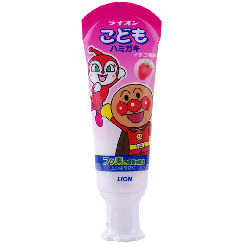 日本狮王LION 面包超人儿童牙膏 草莓味40g